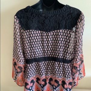 Miss Me Sheer Cardigan Style Top Size Small